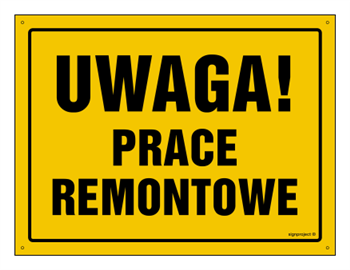 OA197 Uwaga! Prace remontowe