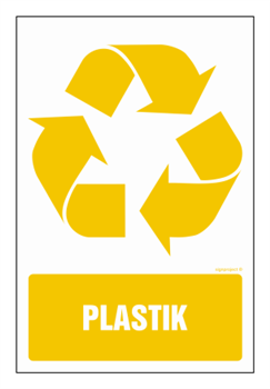 OD116 Etykieta na pojemniki na odpady  Plastik