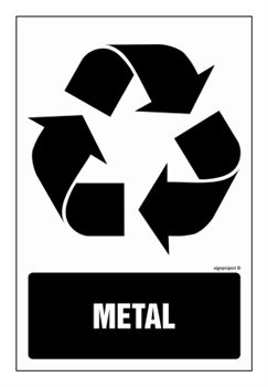 OD118 Etykieta na pojemniki na odpady  Metal