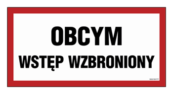 PA530 Obcym wstęp wzbroniony - arkusz 6 naklejek