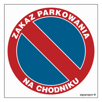 SA010 Zakaz parkowania na chodniku