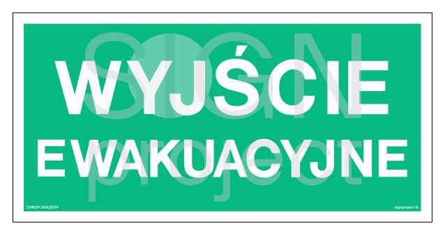 AA001 Wyjście ewakuacyjne