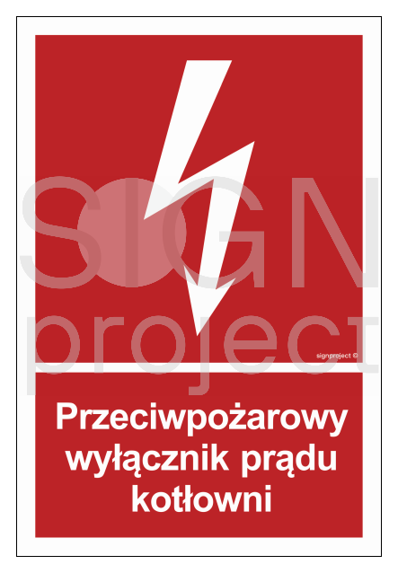 BB024 Przeciwpożarowy wyłącznik prądu kotłowni