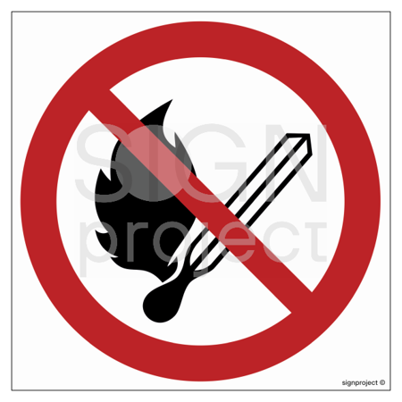 GA003 Zakaz używania otwartego ognia zakaz palenia tytoniu