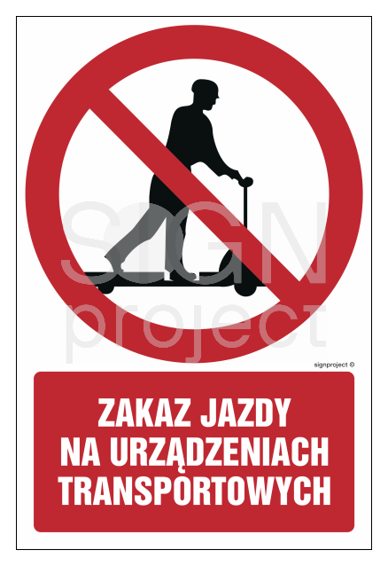 GC015 Zakaz jazdy na urządzeniach transportowych