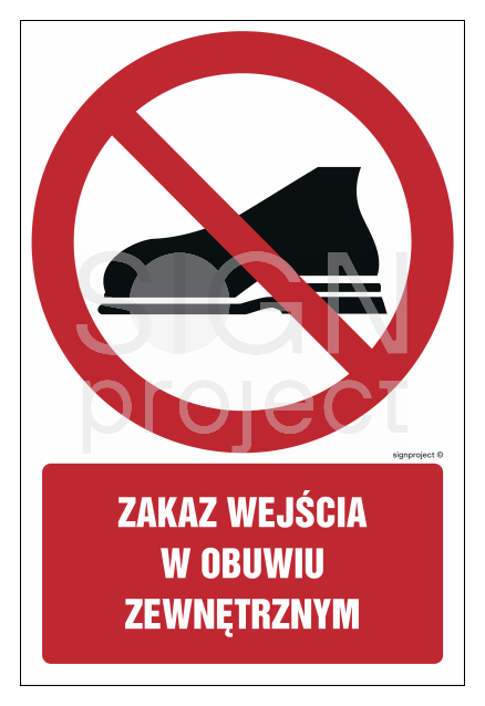 GC023 Zakaz wejścia w obuwiu zewnętrznym