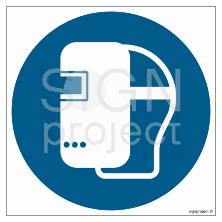 GJ019 Nakaz stosowania maski spawalniczej