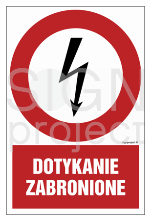 HC008 Dotykanie zabronione