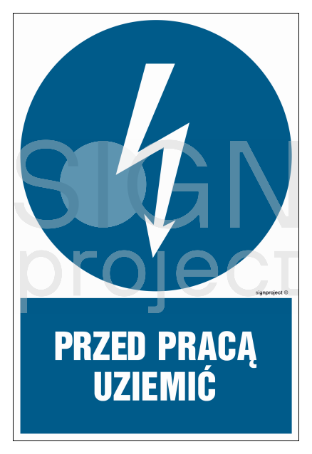 HE005 Przed pracą uziemić