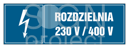 HH028 Rozdzielnia 230 V/400 V - arkusz 8 naklejek - arkusz 8 naklejek