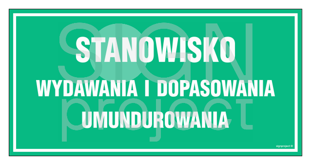 JE018 Stanowisko wydawania i dopasowywania umundurowania