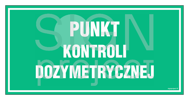 JE021 Punkt kontoli dozymetrycznej