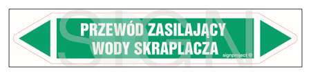 JF382 PRZEWÓD ZASILAJĄCY WODY SKRAPLACZA - arkusz 16 naklejek