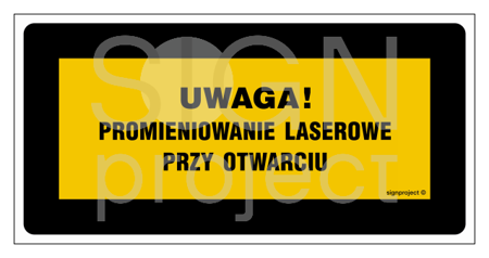 KB005 Uwaga! Promieniowanie laserowe przy otwarciu Nie spoglądać w wiązkę