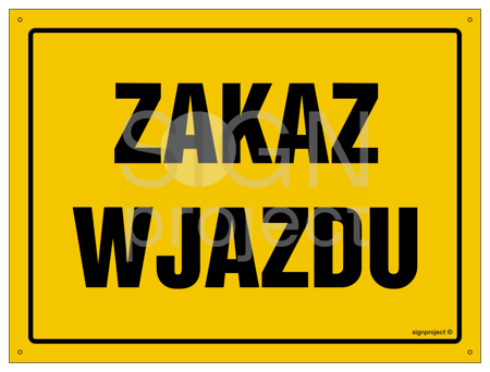 OA125 Zakaz wjazdu