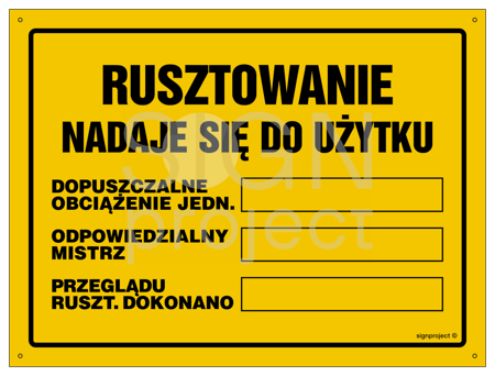 OA146 Rusztowanie nadaje się do użytku ...