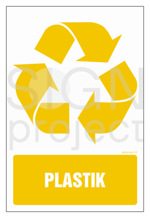 OD116 Etykieta na pojemniki na odpady  Plastik