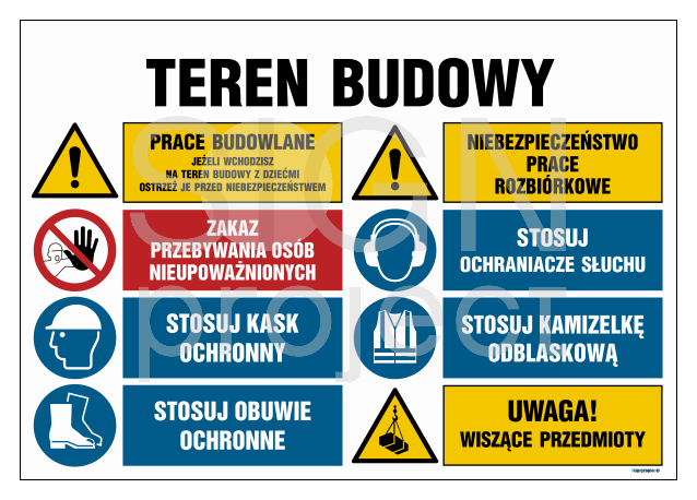 OI019 Teren budowy, Prace budowlane, jeżeli wchodzisz na teren budowy z dziećmi ostrzeż je przed niebezpie