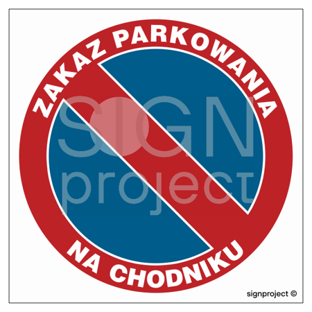 SA010 Zakaz parkowania na chodniku