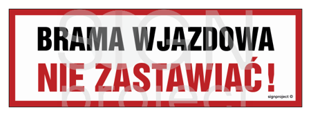 SA023 Brama wjazdowa